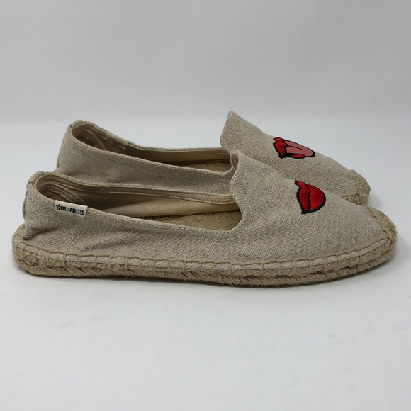 NWOT Soludos X Jason Polan Lips Espadrilles Sz 7.5 - Picture 3 of 10